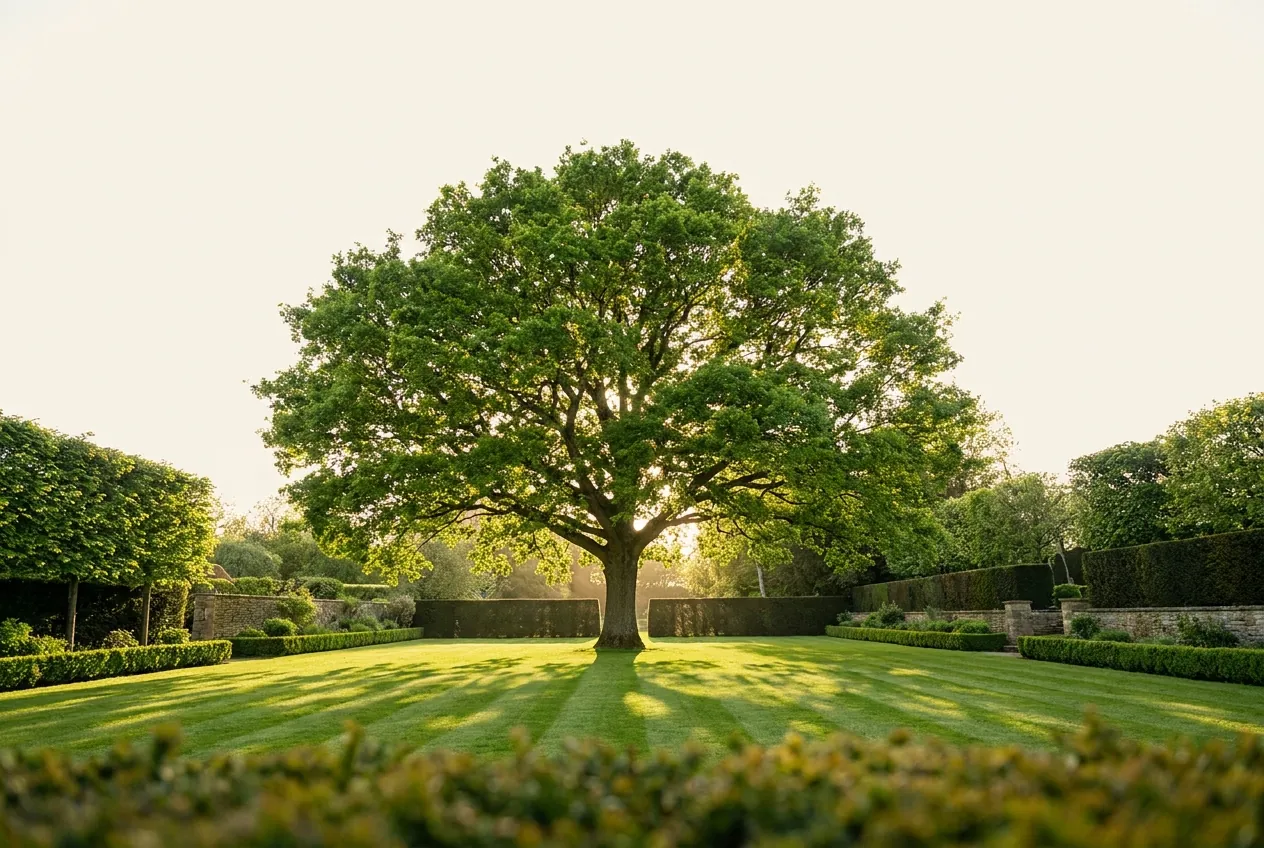 An expertly crown-reduced mature tree